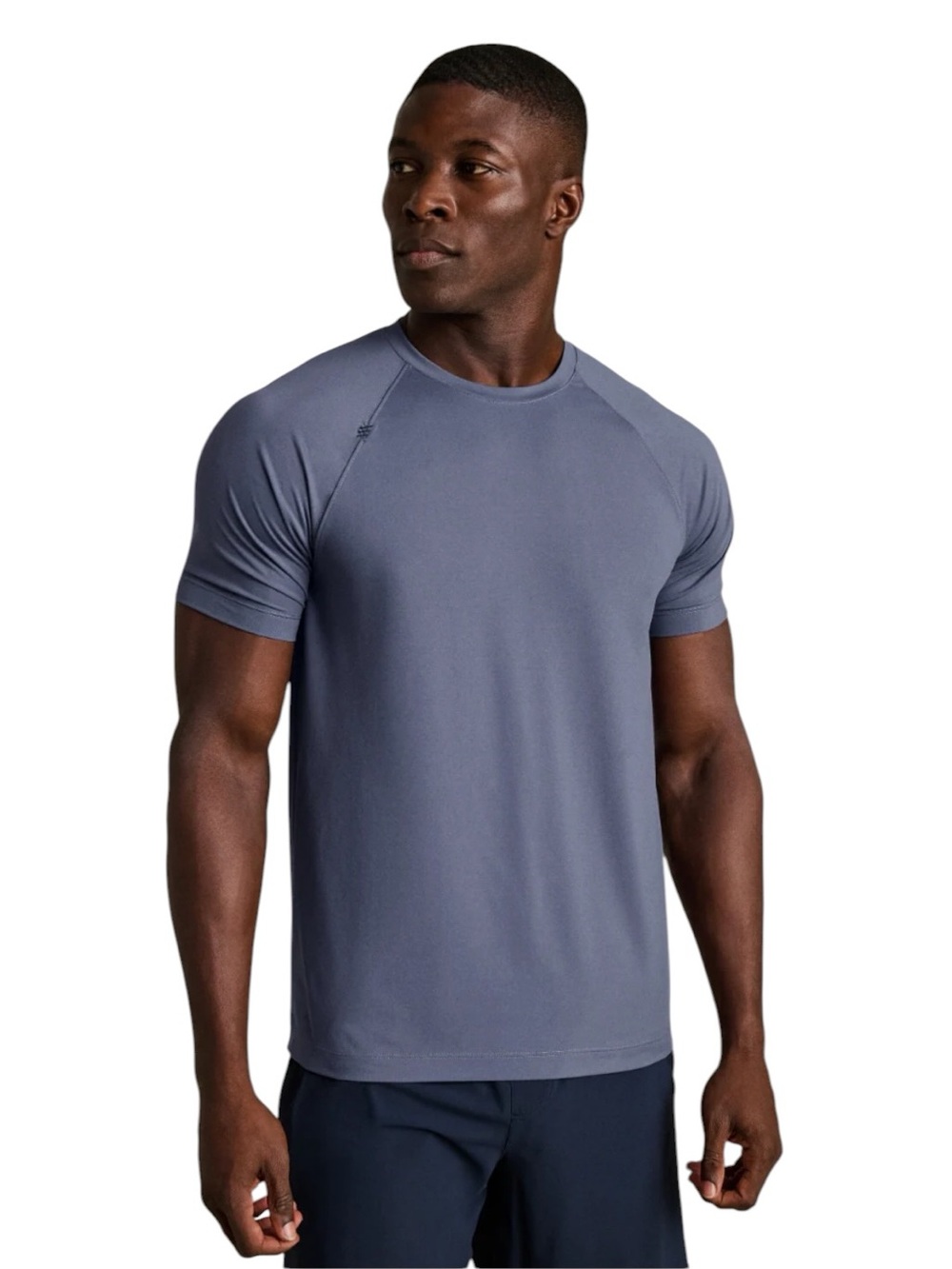 Rhone - Reign Short Sleeve Shirt Shale Blue Athletic Performance Tee Sz L